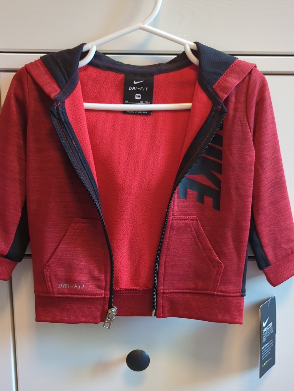 Nike Kids' Red Dri-FIT Zip Hoodie